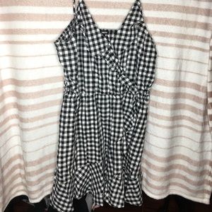 Express Stretch ruffle wrap front cami dress